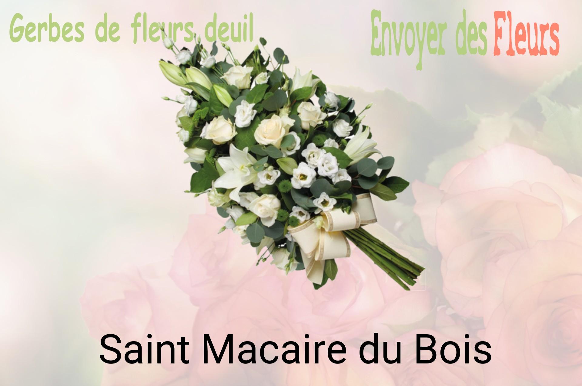 Gerbe de fleurs de deuil livrée à Saint-Macaire-du-Bois